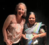 Claire Checkland and Dr. Parvathy Kanthasamy accepting an award