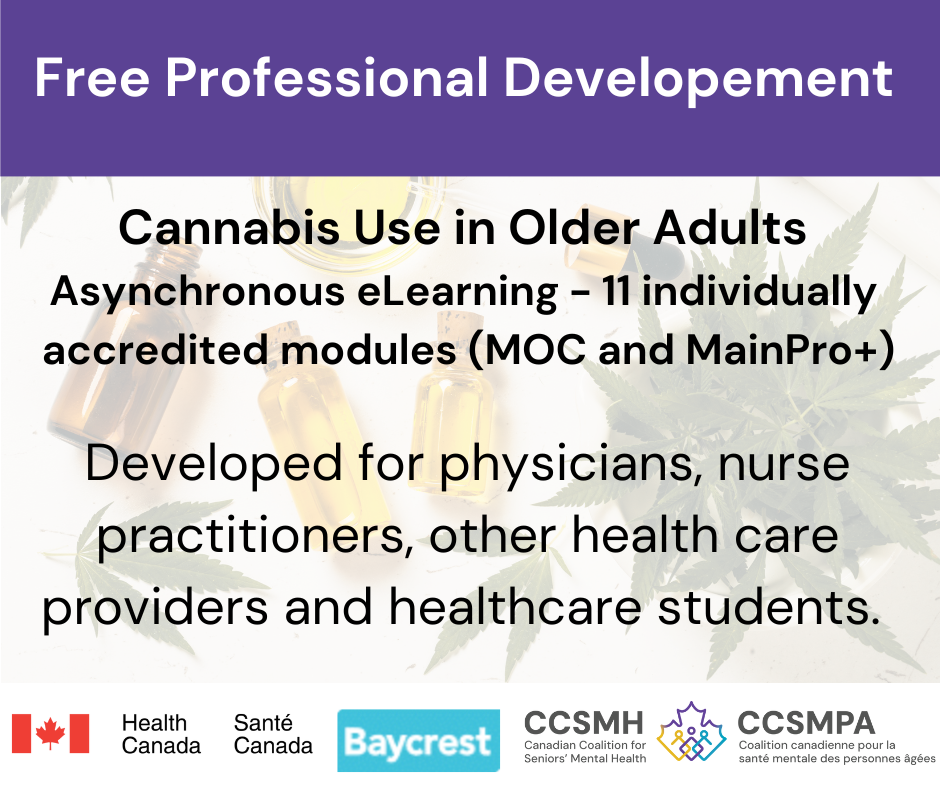 Cannabis Use in Older Adults - Free Professional Development