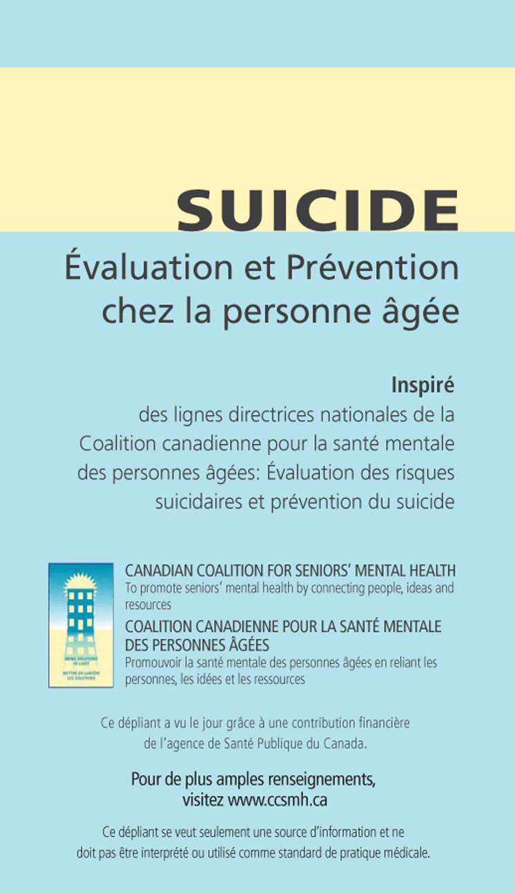 Carte de poche pour les cliniciens-Suicide