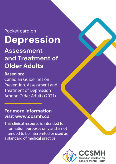 Clinician pocket card for depression in older adults