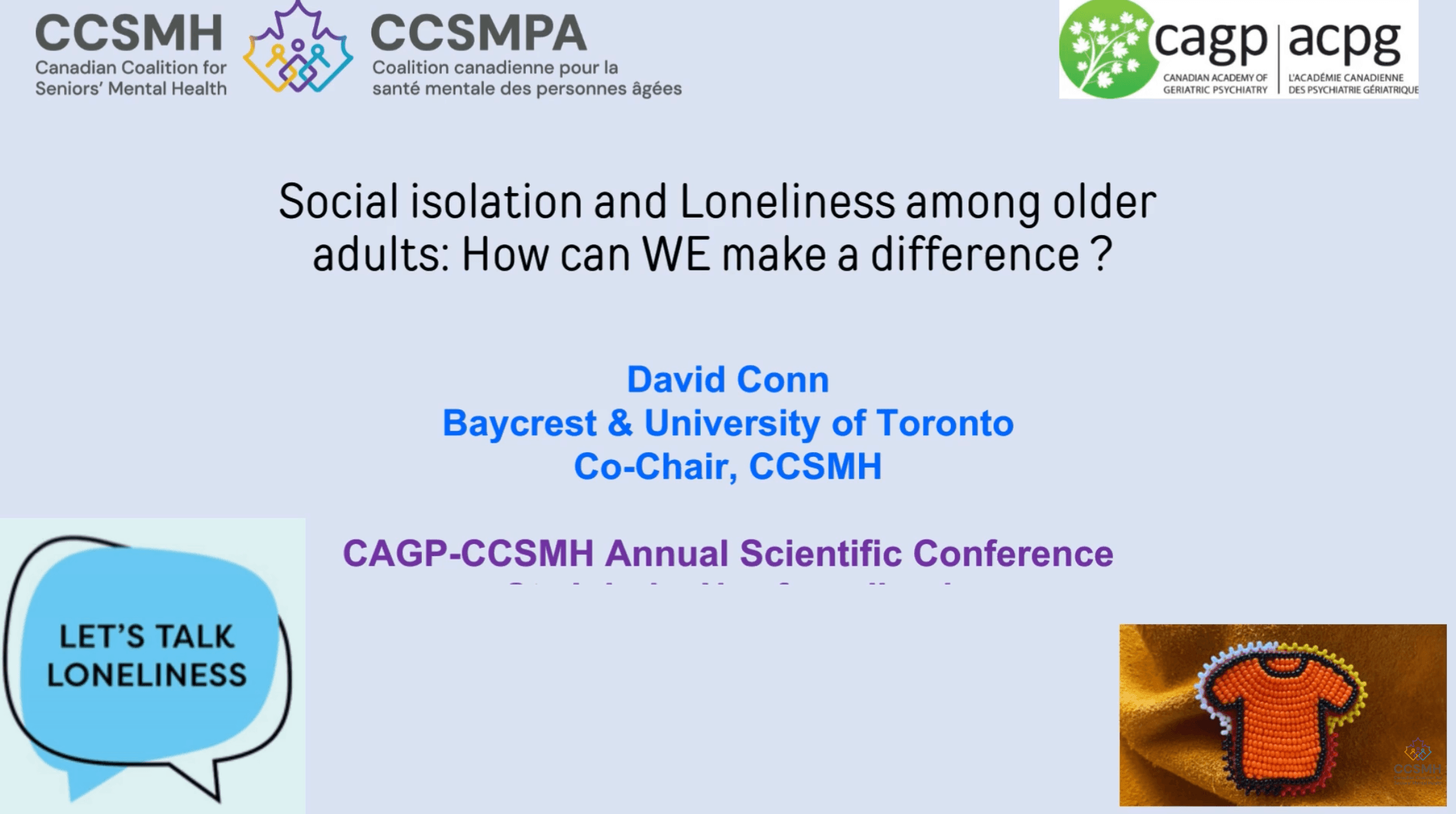 Slide deck cover image for the presentation with titles and the CCSMH logo
